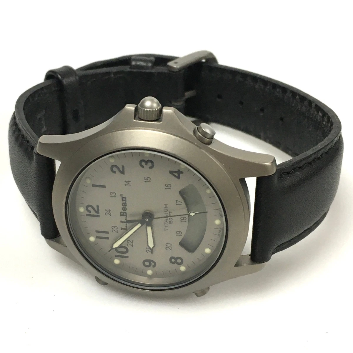 v295 Vintage L.L.Bean Quartz Japan Movement Titanium Case WR 150ft