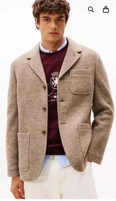 Wool-Blend Casual Blazer Tommy Hilfiger Big & Tall - XXL-TTG/XXG
