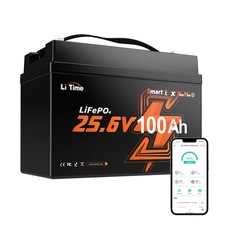 Refurbished LiTime 24V 100Ah Group 31 Bluetooth LiFePO4 Lithium Battery For Boat