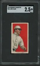 1909-11 T206 Piedmont Josh Clark SGC 2.5 Centered