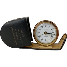 Estyma Quartz Travel Clock Roman Numerals Germany Vintage Preloved