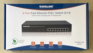 Solutions réseau Intellinet 8-Port Ethernet rapide PoE+ Interrupteur (4 + 4) NIB Scellé