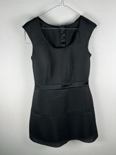 Abito Sisley Donna Nero Taglia M Vestito Smanicato Primavera Estate