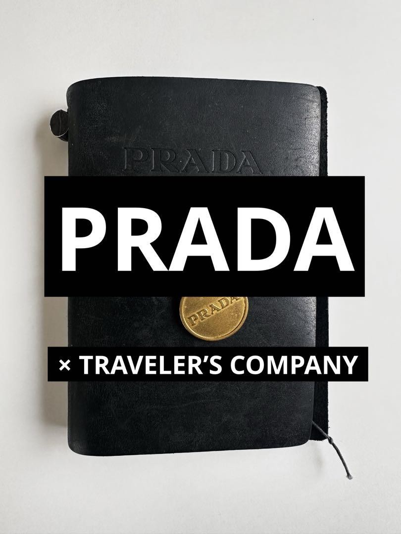 Prada Travelers Notebook Passport Size Leather Cover Rare