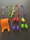 VINTAGE Fishin Around Milton Bradley 1997 Replacement Fish, Poles, & Bridge