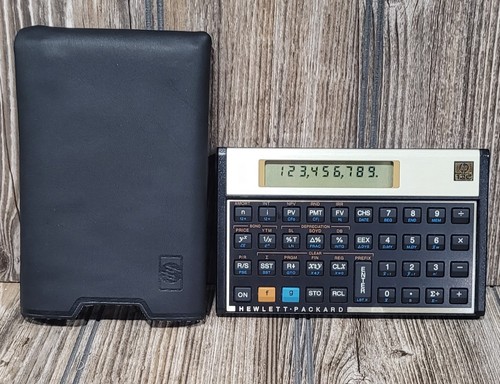 Vintage Hewlett Packard HP 12C Financial Calculator W/ Case, Works Vg+ Condition - Picture 1 of 9