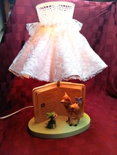 Vintage Bambi & Thumper Nursery Lamp Dolly Toy Co 1970's WORKS w/ Shade