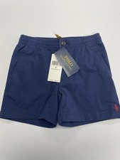 Polo Ralph Lauren Kids Navy Blue Twill Shorts Size 6 Red Pony Logo