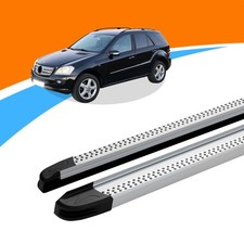 Trittbretter passend für Mercedes ML W164 ab 07/2005-12/2011 MAJA Silber mit ABE
