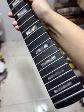 AAAA Reversed 22fret Ebony Abalone inlay Roasted Flame Maple guitar neck part