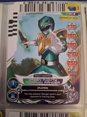 Power Rangers Action Card Game Green Mighty Morphin Ranger 3-083 NM