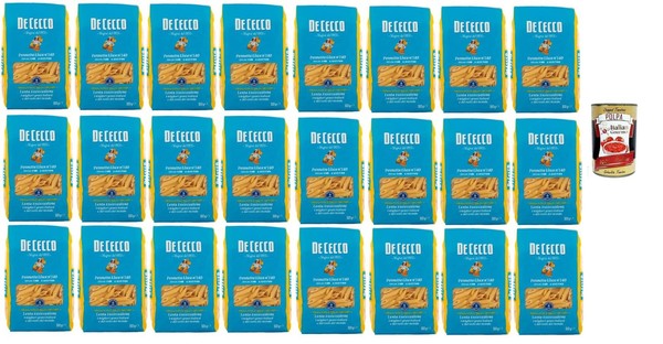 De Cecco Pennette Lisce Nr.140 – Pasta 24X500G, Tomatensauce & Pesto +Polpa-image