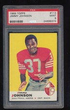 PSA 9  1969 Topps Football   Jimmy Johnson  # 113   Mint