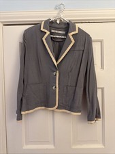 Gibson Women s Linen Grey Blazer With Yellow ...