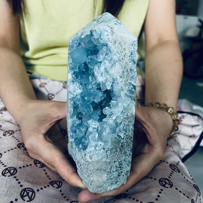 #ad 4.62LB Natural and beautiful blue lapis lazuli crystal cave crystal towe 2.1kg $199.00