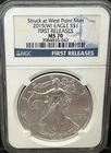 2015(W) WEST POINT Silver Eagle Dollar NGC MS 70 FIRST RELEASES