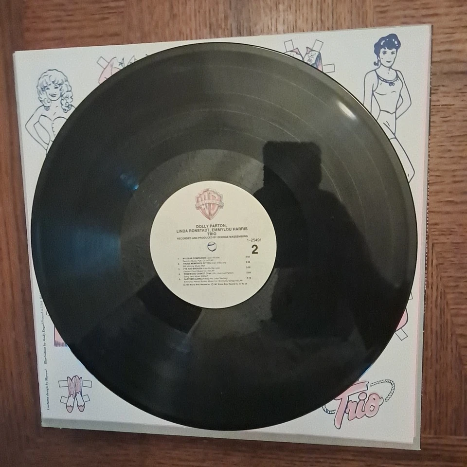 Dolly Parton, Linda Ronstadt, Emmylou Harris "Trio" LP 1987 in Great Shape VG+!! Foto 4 de 4