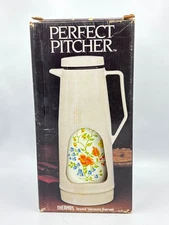 Vtg Thermos 1981 Perfect Pitcher 32oz Insulated Pitcher Floral Flower NOS