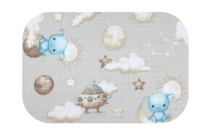 BABYBAZAAR ✅ PAÑAL GRANDE ALGODÓN GRIS MUSELINA CUADRADOS GRIS PAÑAL REUTILIZABLE DUCHA EDREDÓN