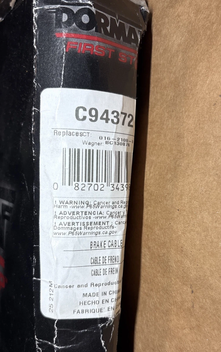 Dorman C94372 Parking Brake Cable fits REAR LEFT(original Box Damaged) photo 2