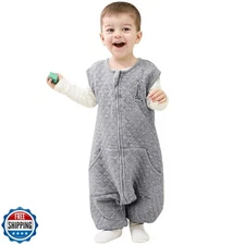 HOMEAL 1.0Tog Toddler Sleep Sack with Legs, Sleep Sacks 12m-2t, Medium Grey