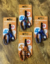 4x Lot - New Fiskars 3 Blunt  1 Pointed Tip 5" Scissors for Kids Ages 4-7 Lot