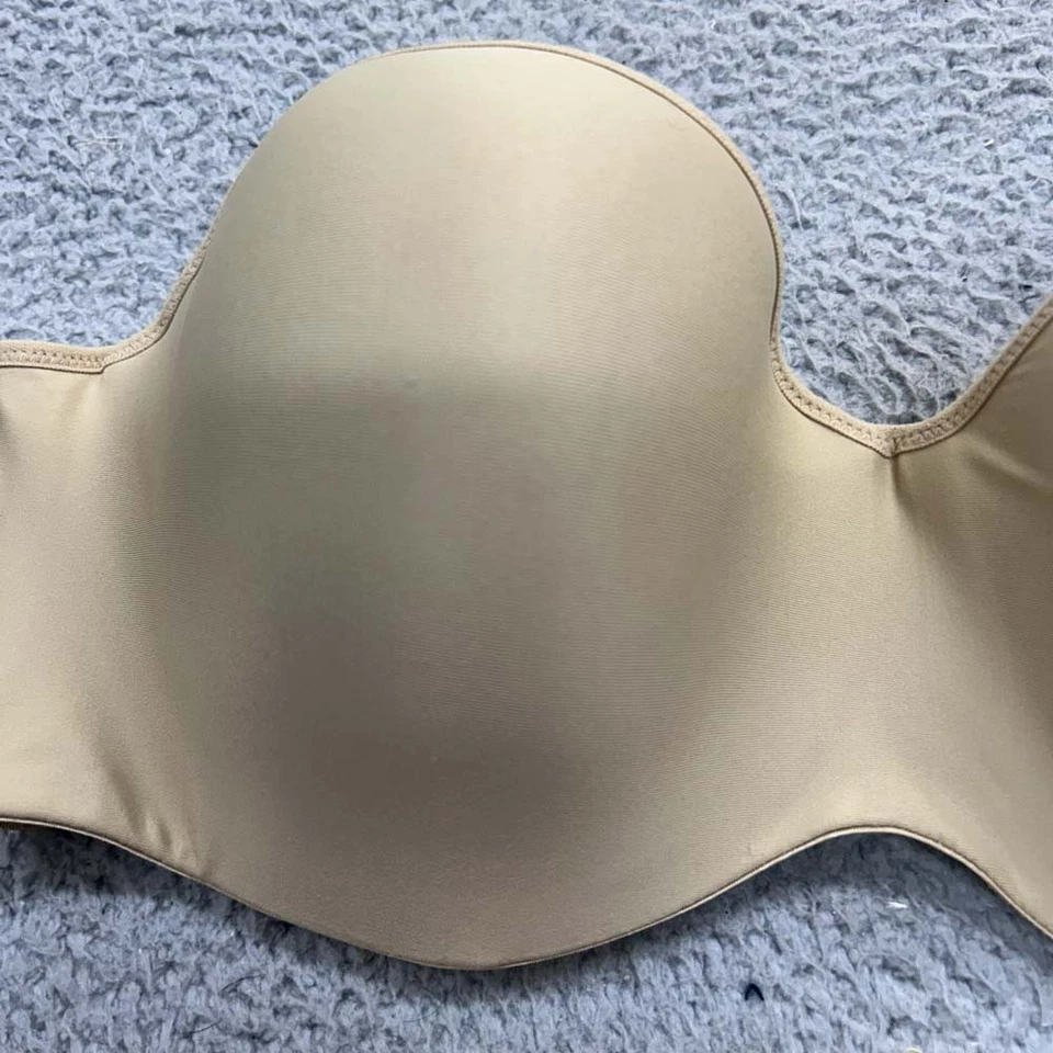 Sujetador Lilyette 42C Camiseta Sujetador 929 Sin Tirantes Satén Suave Correa Libre Foto 3 de 4