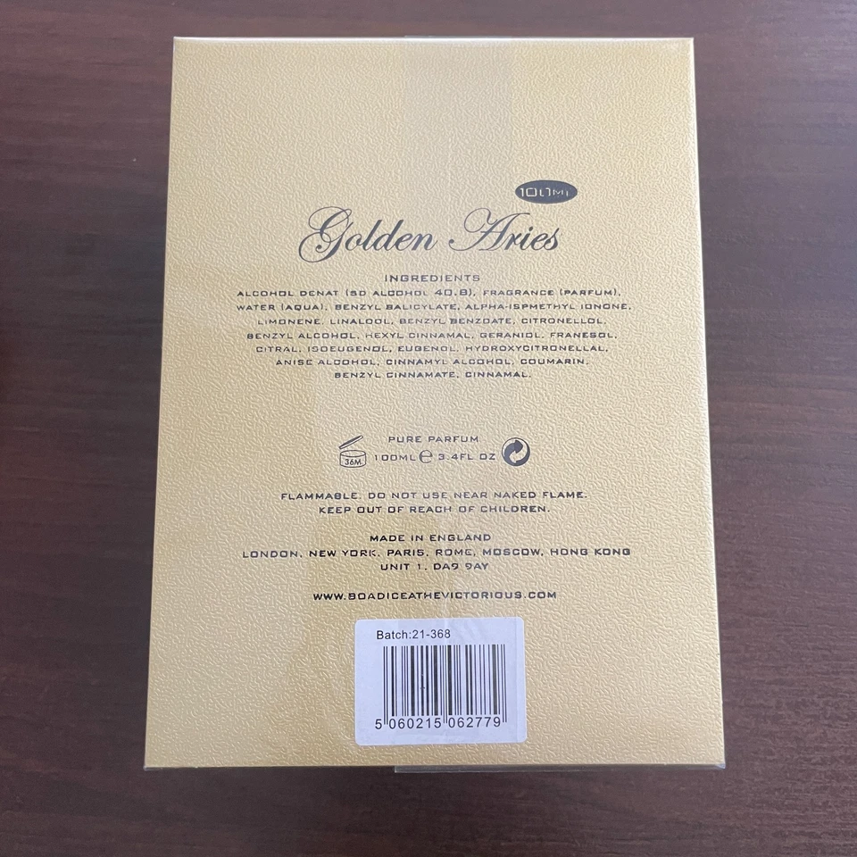 Boadicea der siegreiche goldene Widder 100 ml 3,4 flüssige Unzen Spray neu im Karton - Bild 2 von 4