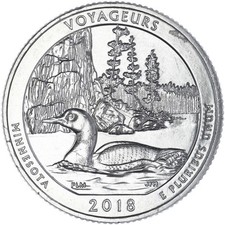 2018 S Parks Quarter ATB Voyageurs National Park Choice BU CN-Clad