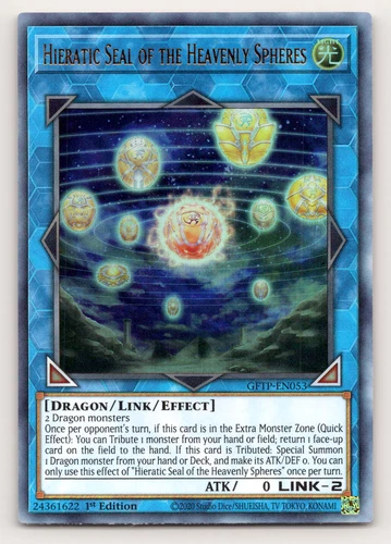 Hieratic Seal of the Heavenly Spheres GFTP-EN053 Ultra Rare 1st Edition Yugioh