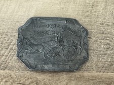 Vintage Fireman s Belt Buckle America s Heroes Fire Department Metal Brass