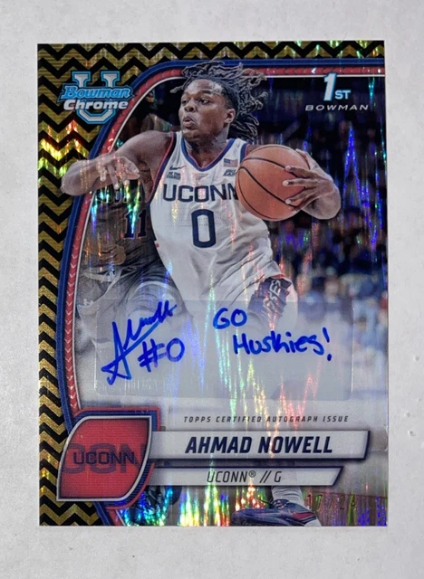 2024-2025 Bowman U Chrome Ahmad Nowell Black & Gold Stealth Auto #/24 Inscribe