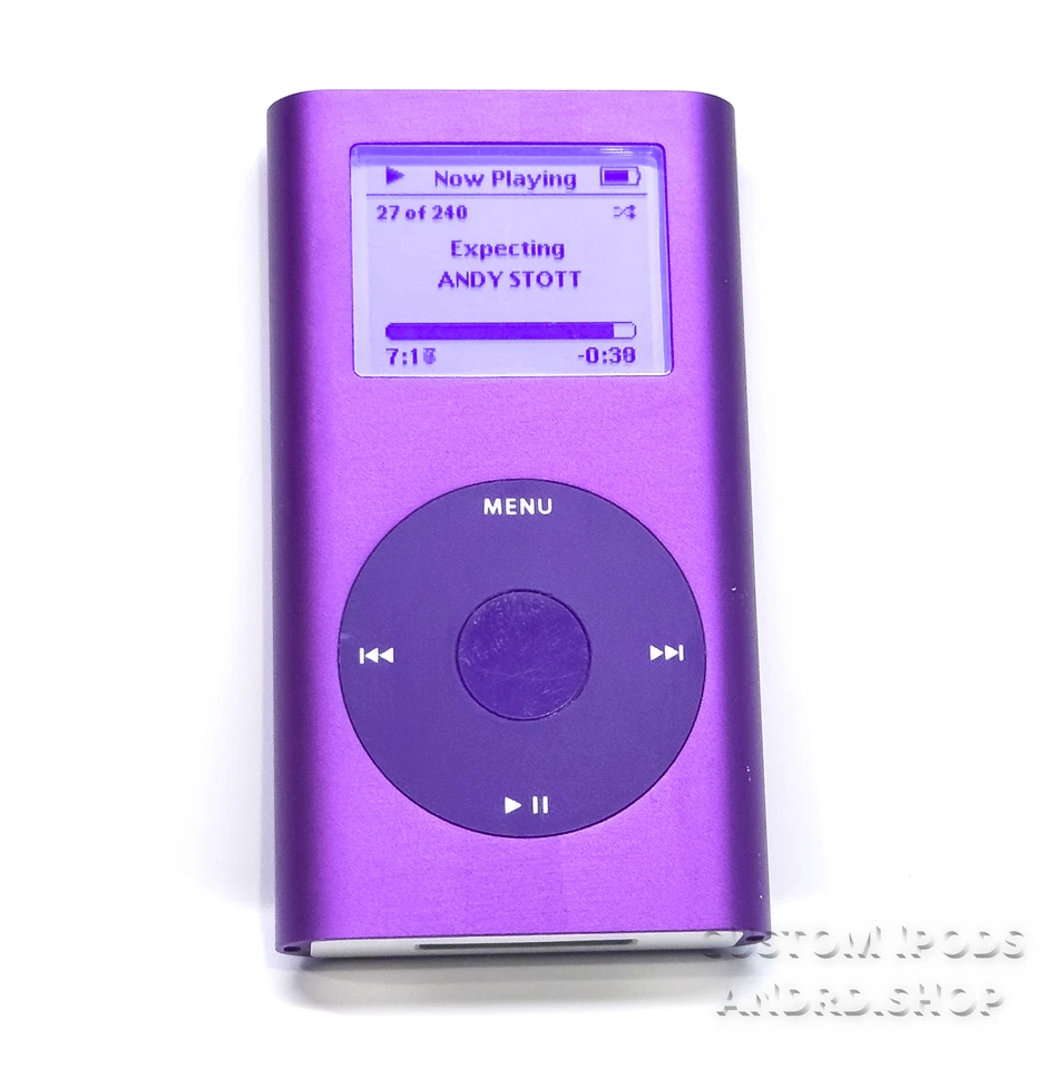 Custom Mod  Purple iPod Mini 2nd Gen - 128-512GB Clickwheel Backlight Taptic iFl - Image 4 of 4