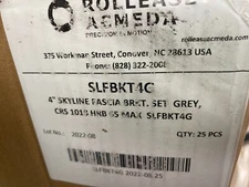 RollEase Skyline SL-Series SLFBKT4G Set 4 Inch Fascia Bracket Grey SLFBKT4G NEW
