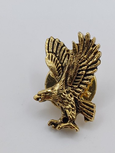Gold Tone Majestic Eagle Lapel Pin Brooch - Picture 2 of 10