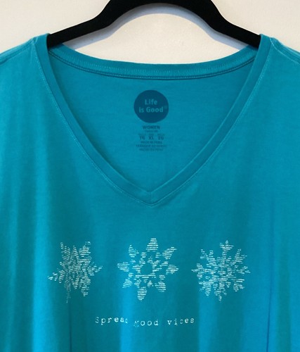 Life is Good L/S Vee Neck Knit Top in Size XL - Picture 2 of 3