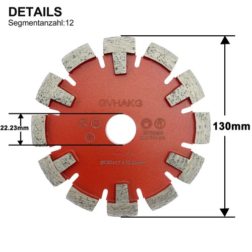 GVHAKG Diamant Frässcheibe/Räumscheibe 130x17x12T, Für extrem harten Beton - Bild 2 von 8