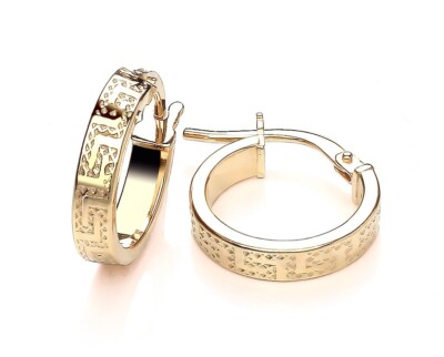 Orecchini A Cerchio Huggie Quadrati Con Cerniera In Due Tonalità Geometriche Personalizzate Per Donne Placcati In Oro 14K Su Argento Sterling .925 - Foto 7