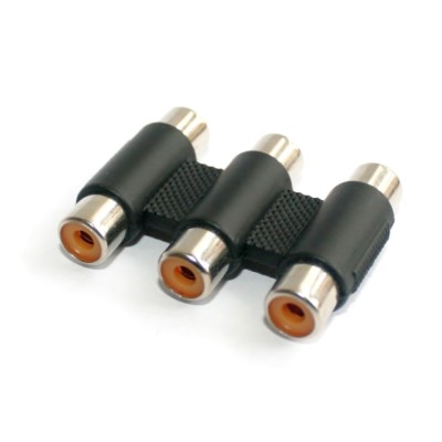 3-fach Cinch RCA Verbinder Adapter 3x Buchse Chinch Kupplung YUV Audio Video