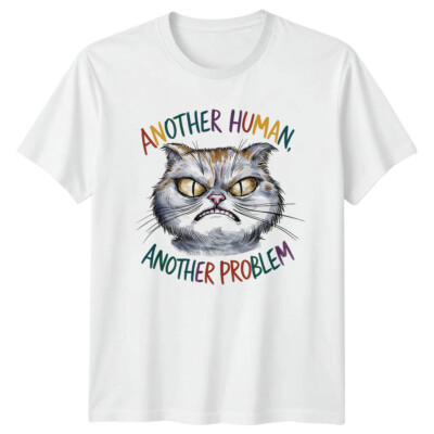 Another Human Another Problem Grumpy Cat Sarkastischer Humor T-Shirt
