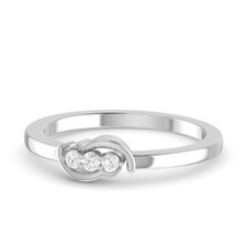 925 Sterling Silver 1.5 MM Elegant Cubic Zirconia Premium Adjustable Ring