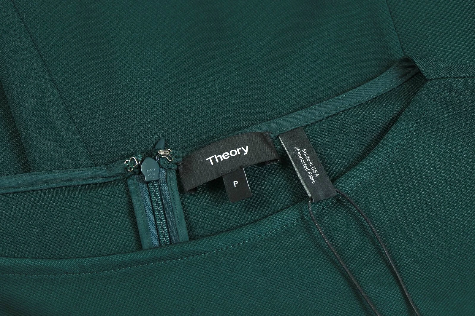 VALENTINO Abito formale Theory nuovo con etichette $355 taglia P Valentina verde biliardo scuro maglia subacquea NUOVO