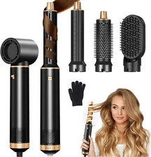 5 in 1 Electric Hair Dryer Blow Curler Set Detachable Styler Hot Air Brush Salon