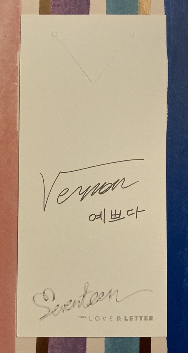 Seventeen Vernon 1st Album Love & Letter Official Bookmark