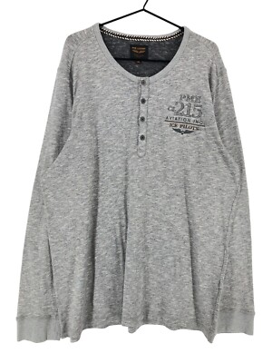 PME LEGEND Henley Pullover Jumper Top T-Shirt Herren Größe 3XL