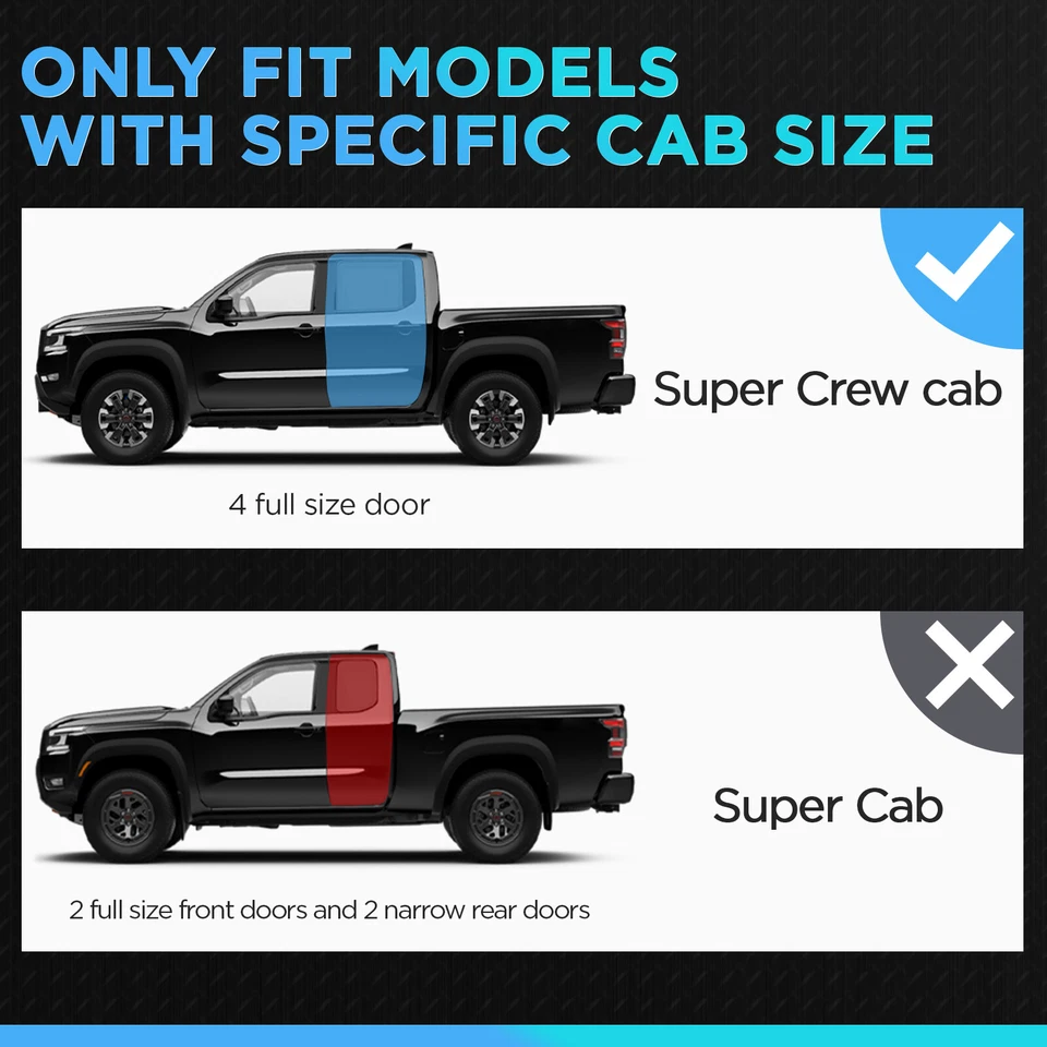 For 99-16 Ford F250 F350 F450 Superduty Crew Cab Drop Side Steps Running Boards — 第 2/4 张图片