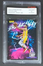 2020-21 PANINI INSTANT STEPHEN CURRY 1ST GRADED 10 BREAKAWAY WARRIORS #B9 SP 🔥