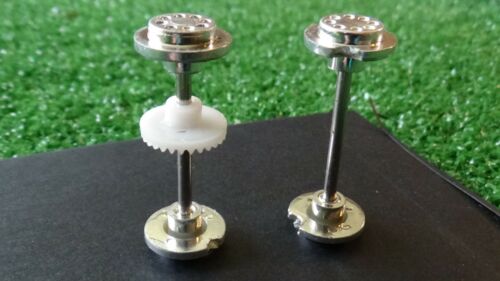 ARTIN 1/43 SLOT CAR 2 sets Axles F/R W/Crown Gear STYLE #1 Buy 2 get 1 Free - Picture 3 of 7