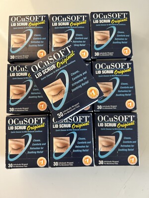 Lot of 10 OCuSOFT Lid Scrub Original Moistened Pads Irritated Eyelids Exp 08/25