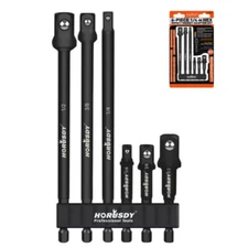 HORUSDY 6PCS Impact Grade Power Drill Sockets Adapter Set 3" 6" Hex Shank Driver